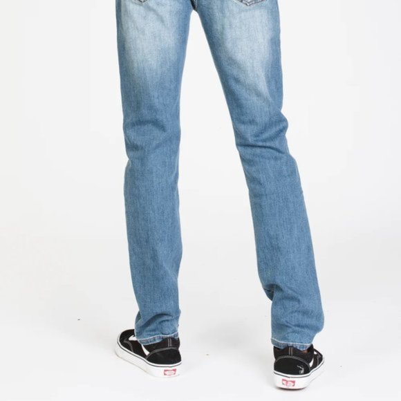 New Tainted Denim Jeans Mid Rise Slim Fit Hip Leg Men's Size 40 - Picture 5 of 16